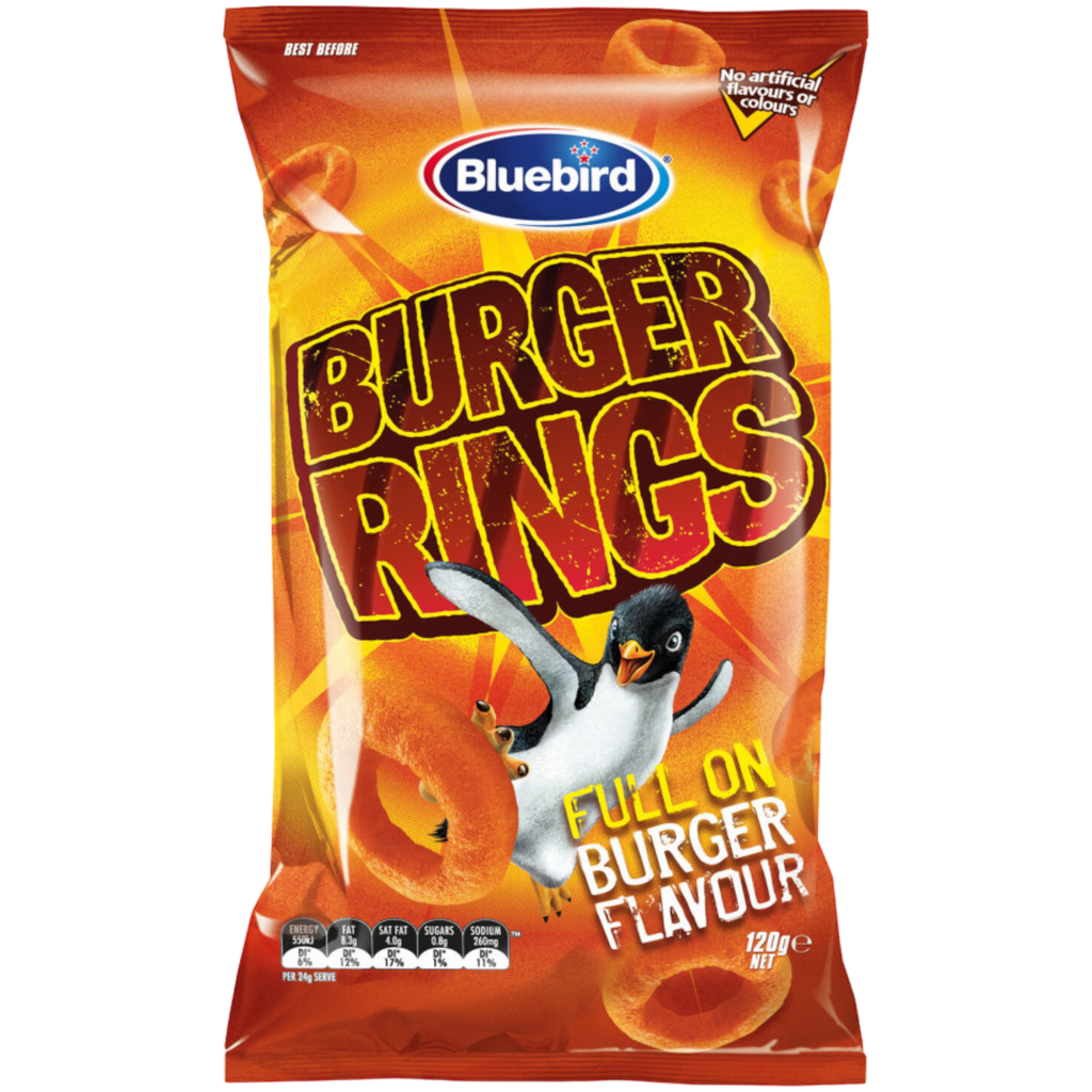 Bluebird Burger Rings Corn Chips BIG BAG (New Zealand) - 4.23oz (120g)