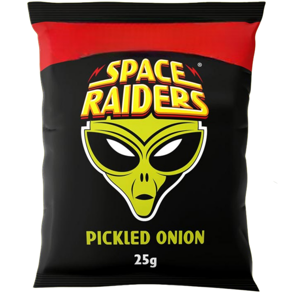 Space Raiders Pickled Onion Flavoured Crisps (British) - 0.9oz (25g)