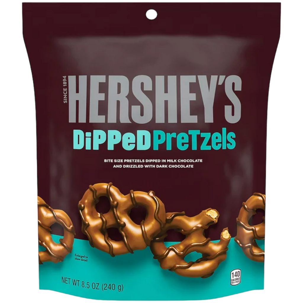 Hershey's Milk Chocolate Dipped Pretzels - 8.5oz (240g)