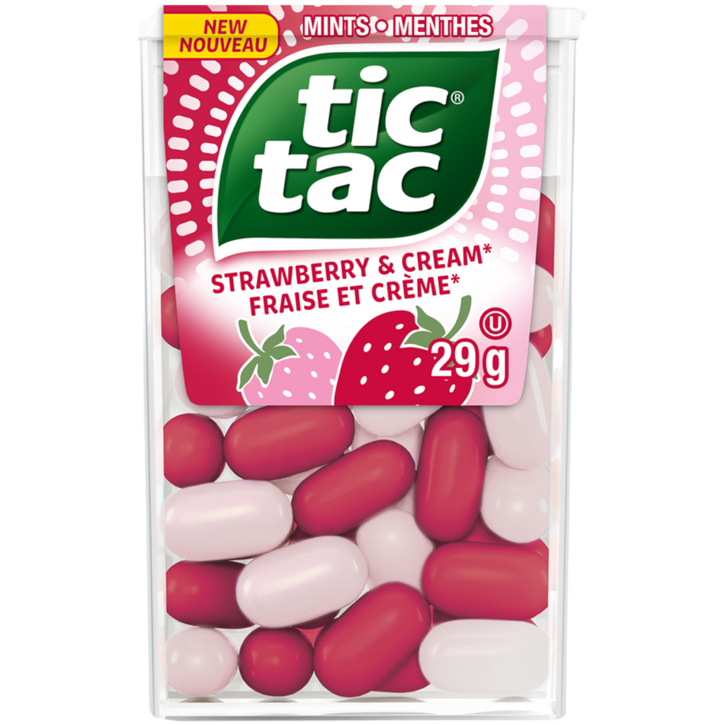 Tic Tac Strawberry & Cream (Canada) - 1oz (29g) | Poppin Candy