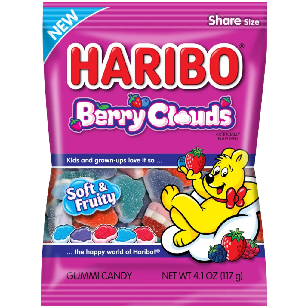 Haribo Berry Clouds Peg Bag - 4.1oz (117g)