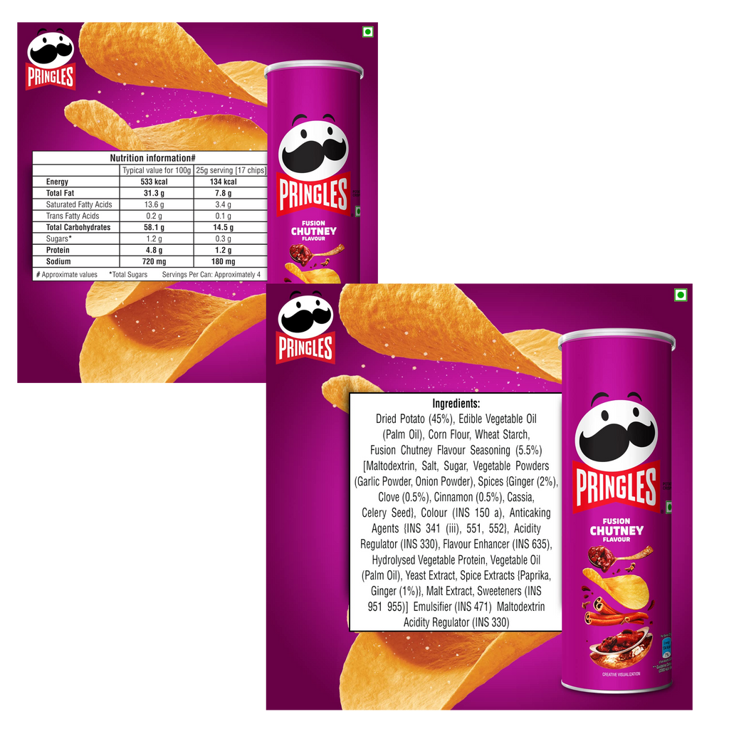 Pringles Fusion Chutney (India) - 3.8oz (107g)