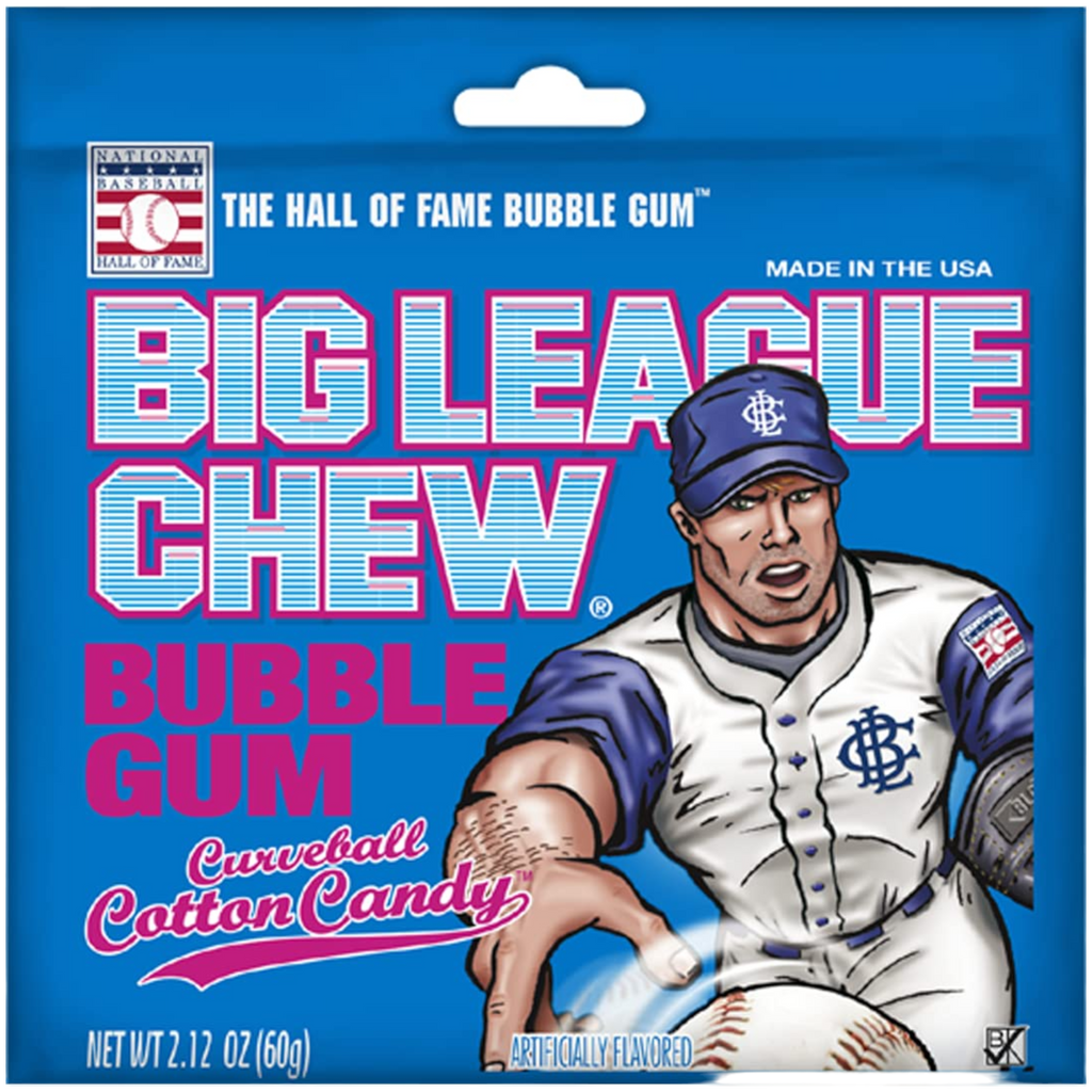 Big League Chew Bubble Gum Curveball Cotton Candy - 2.12oz (60g)