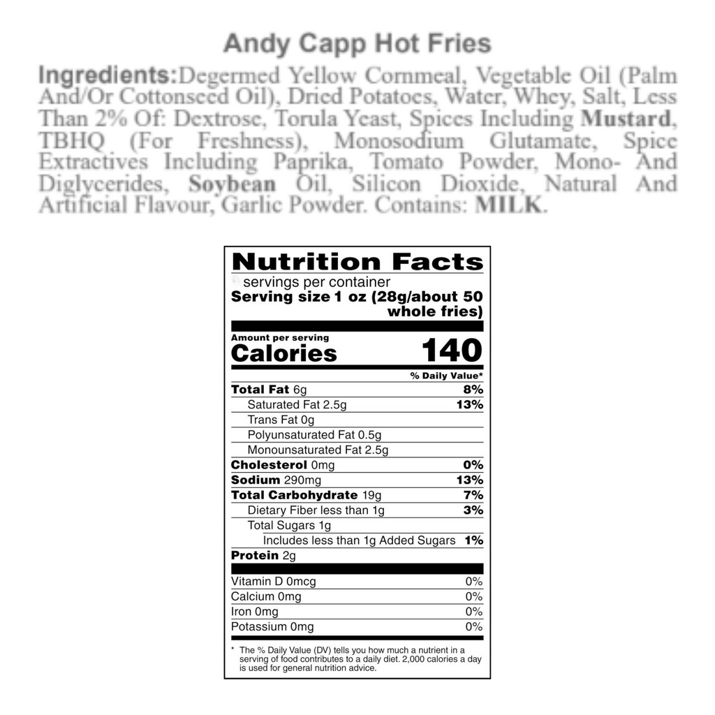 Andy Capp Hot Fries - 3oz (85g)