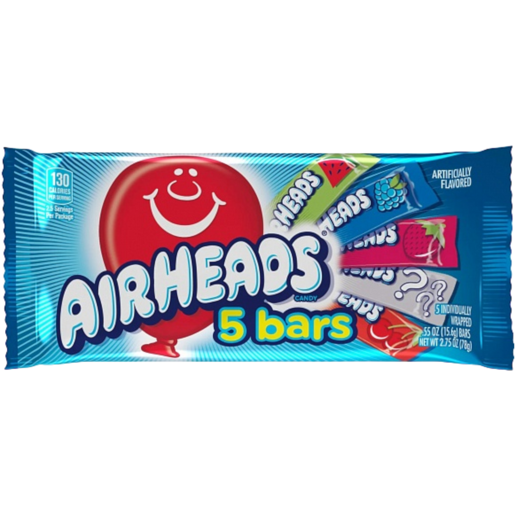 Airheads Assorted 5 Bar Selection Pack - 2.75oz (78g)
