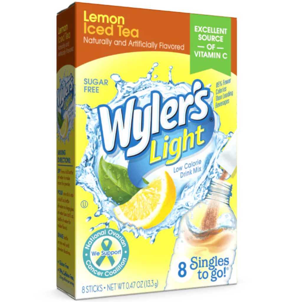 Wyler's Light Singles To Go Lemon Iced Tea Sugar Free - 8 Pack - 0.47oz (13.3g)