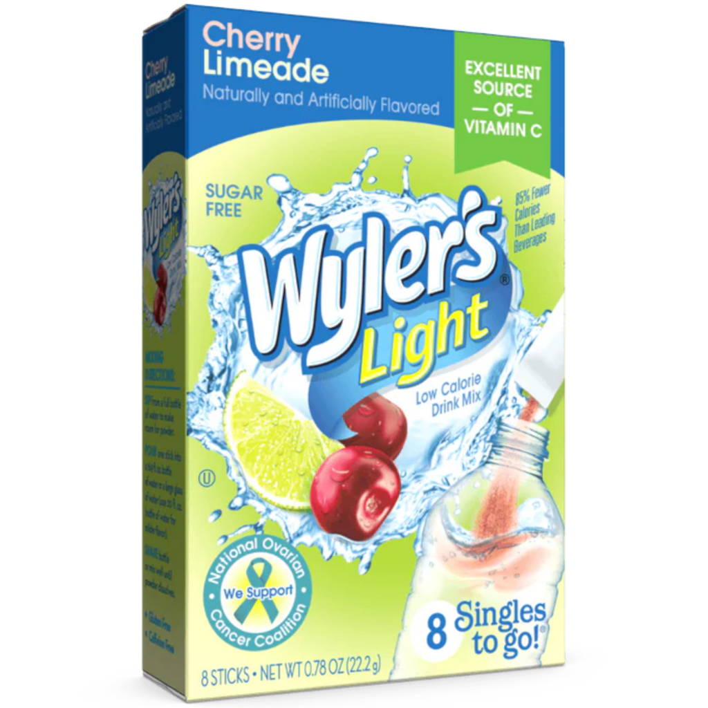 Wyler's Light Singles To Go Cherry Limeade Sugar Free 8-Pack - 0.78oz (22.2g)