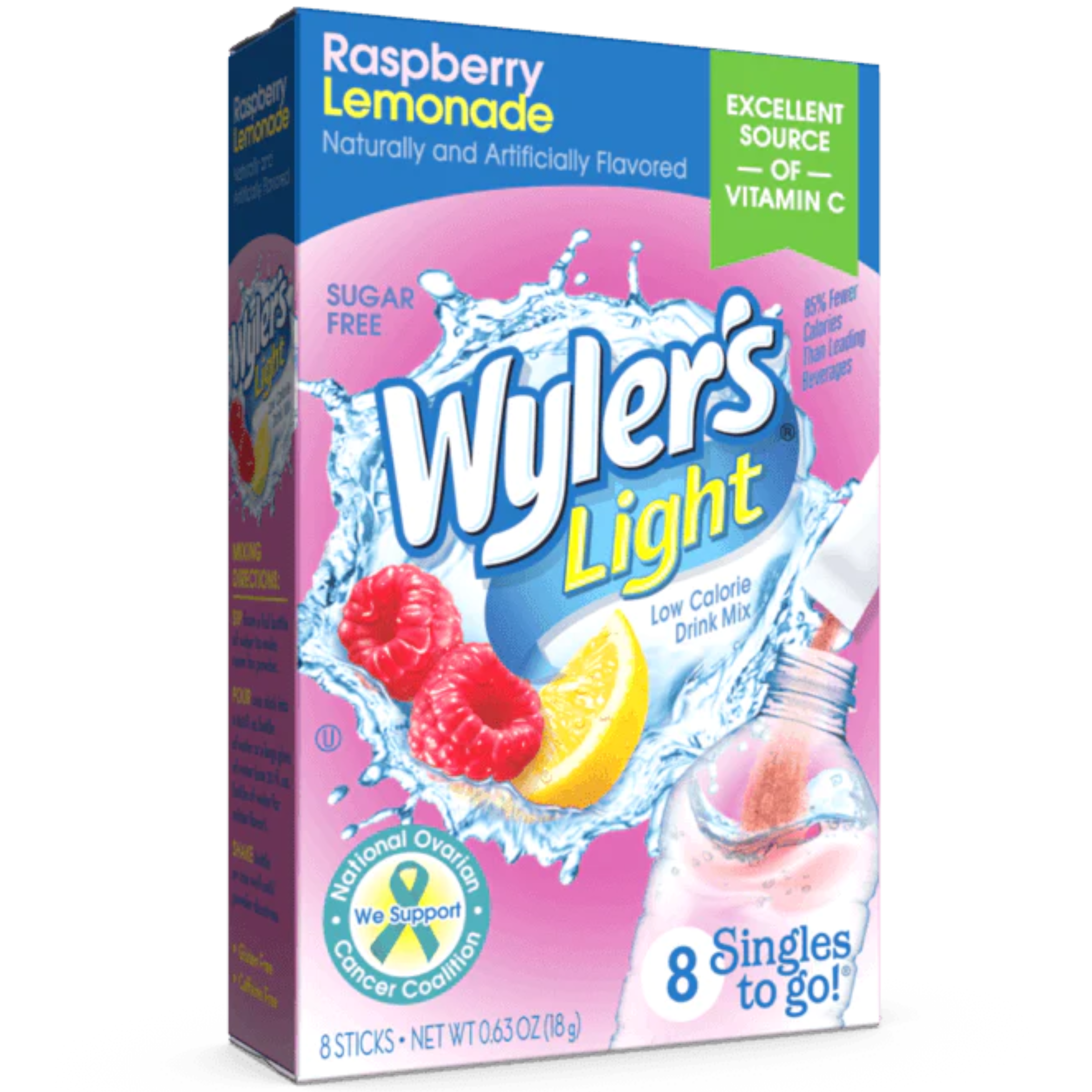 Wyler's Light Singles To Go Raspberry Lemonade Sugar Free 8-Pack - 0.63oz (18g)