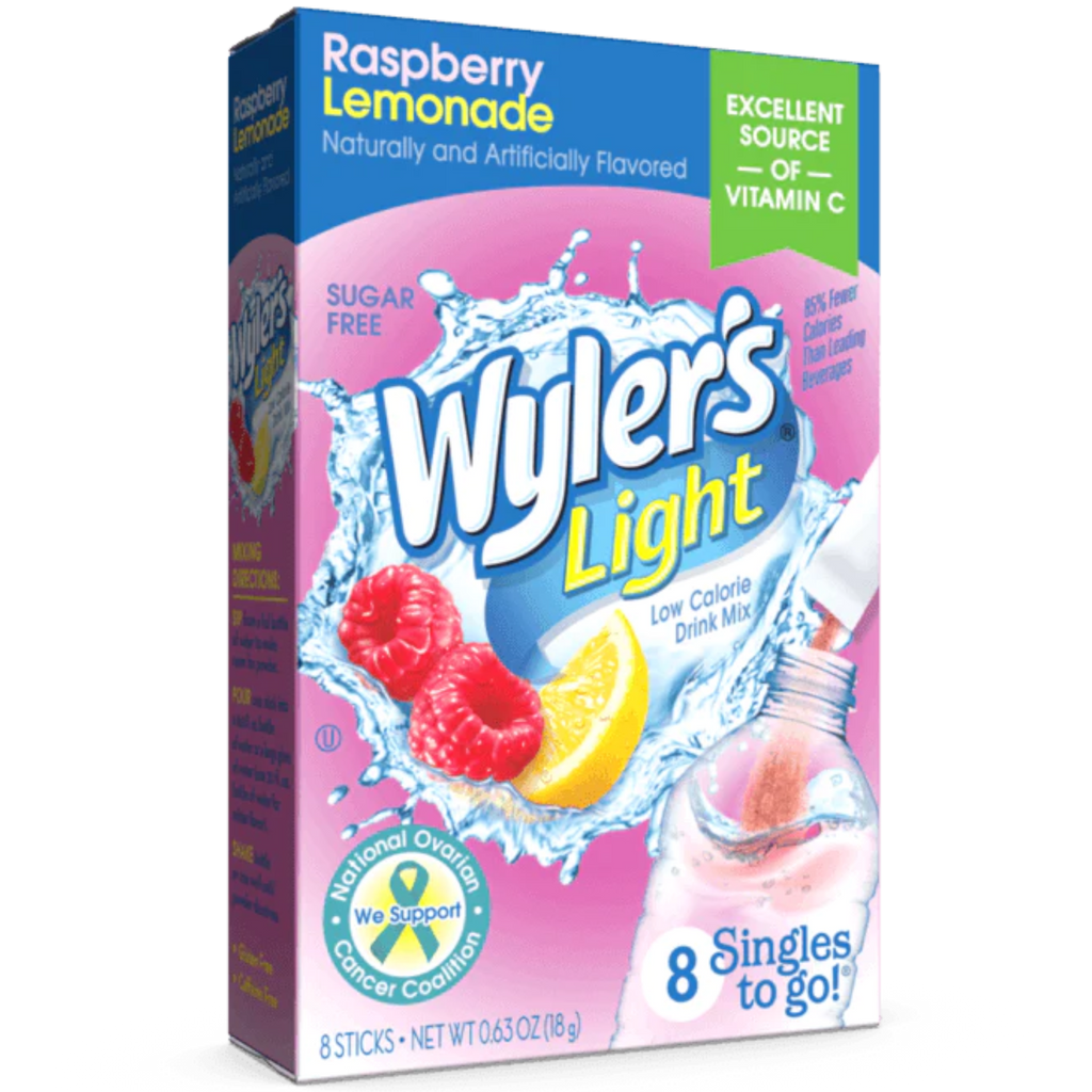 Wyler's Light Singles To Go Raspberry Lemonade Sugar Free 8-Pack - 0.63oz (18g)