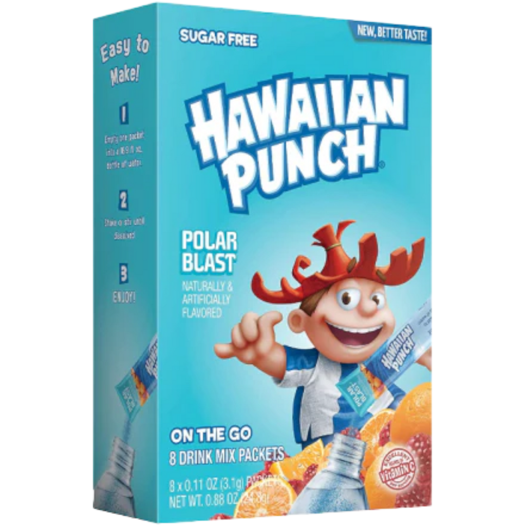 Hawaiian Punch Polar Blast Zero Sugar Singles to Go Drink Mix 8 Pack - 0.75oz (21.1g)