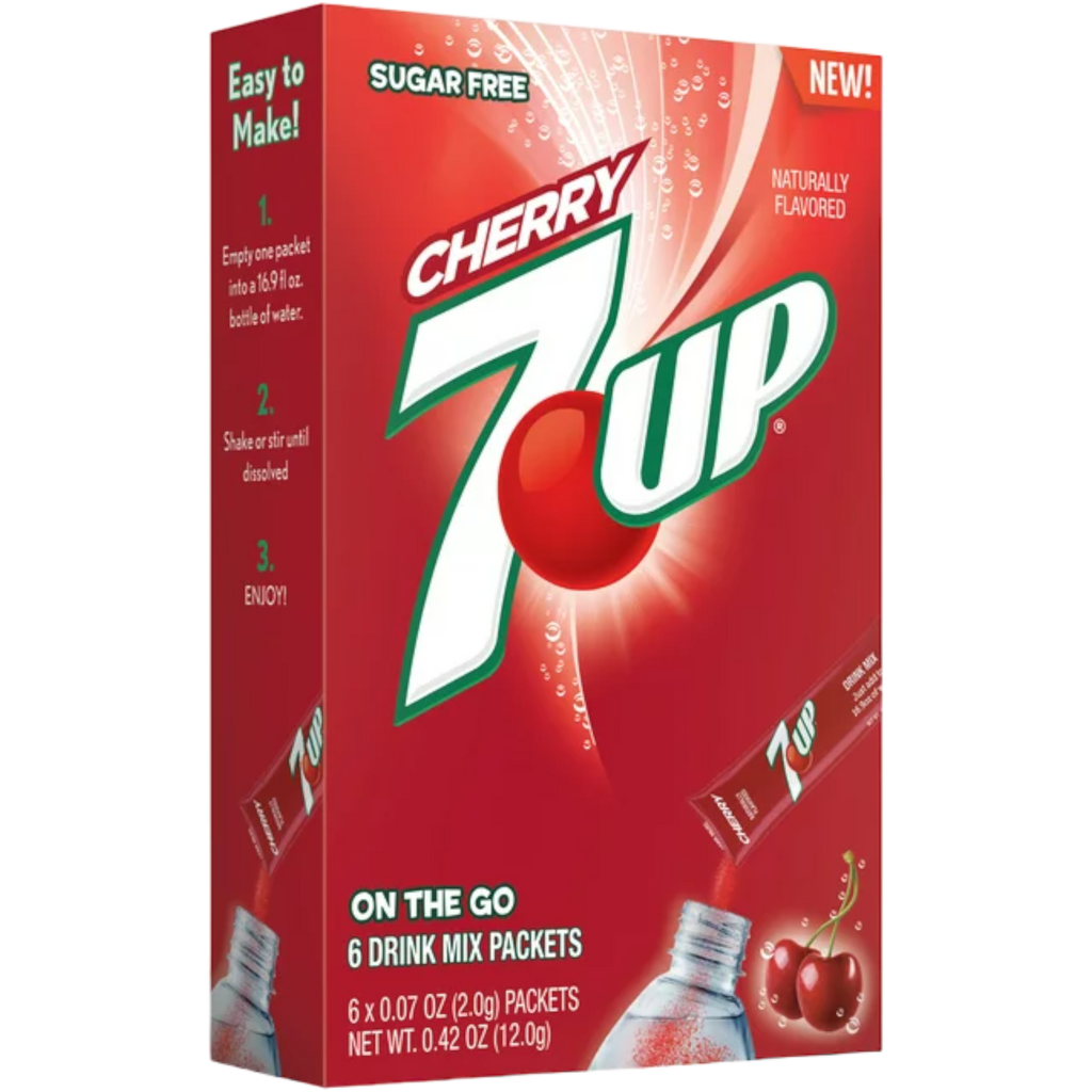 7UP Cherry Singles To Go Zero Sugar Drink Mix 6 Pack - 0.42oz (12g)