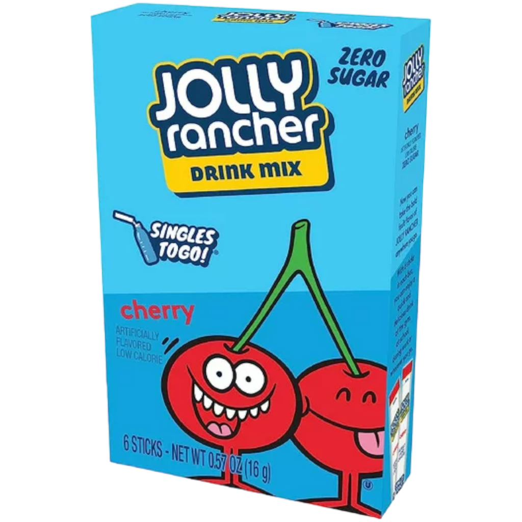 Jolly Rancher Cherry Singles To Go Zero Sugar Drink Mix 6 Pack - 0.57oz (16g)