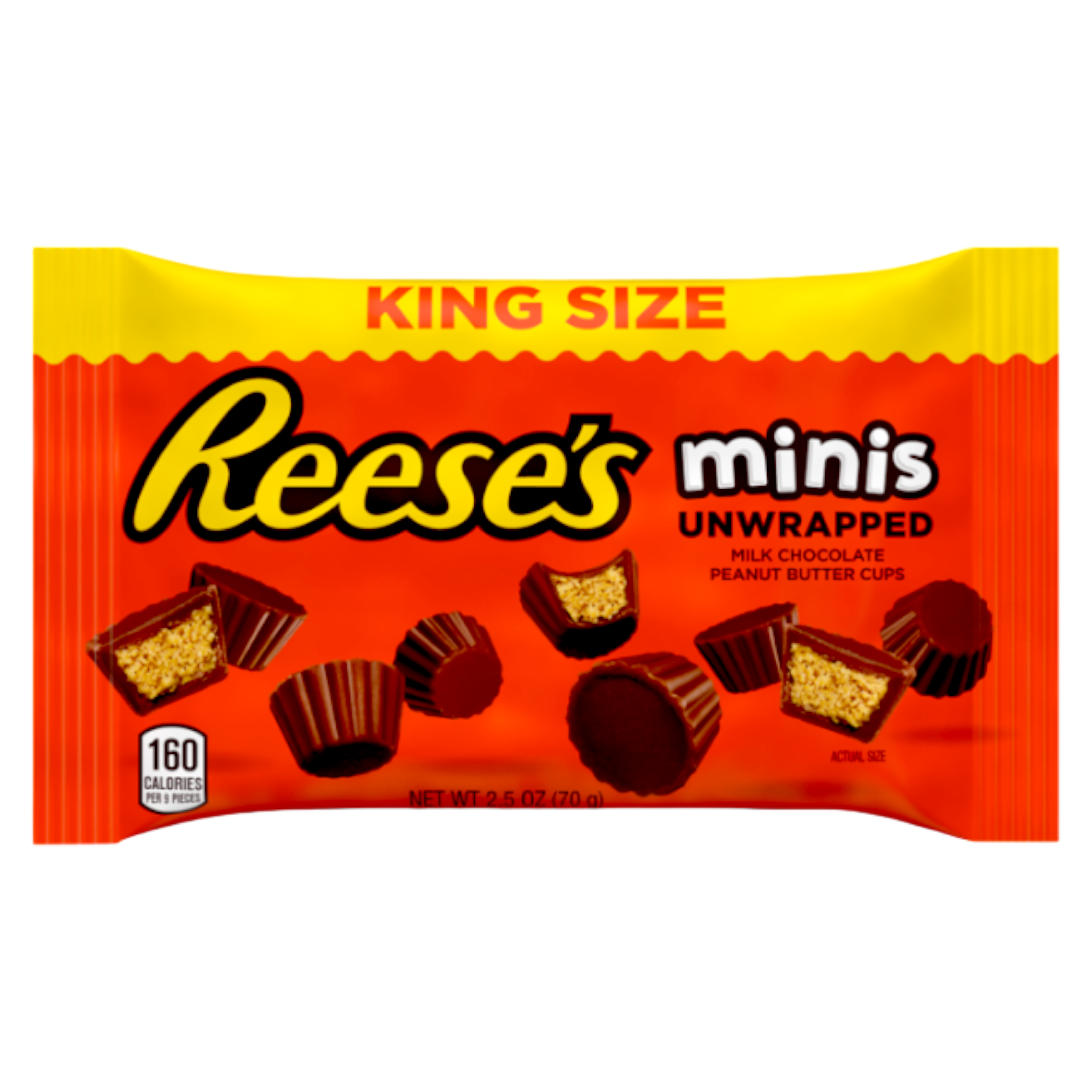 Reese's Peanut Butter Cup Unwrapped Minis King Size - 2.5oz (70g)