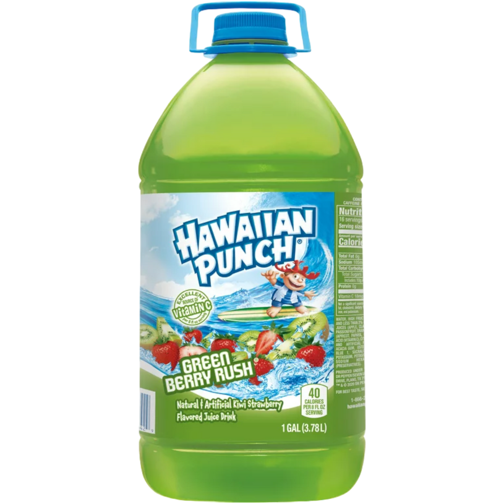 Hawaiian Punch Green Berry Rush HUGE 1 gallon (3.78 ltrs)