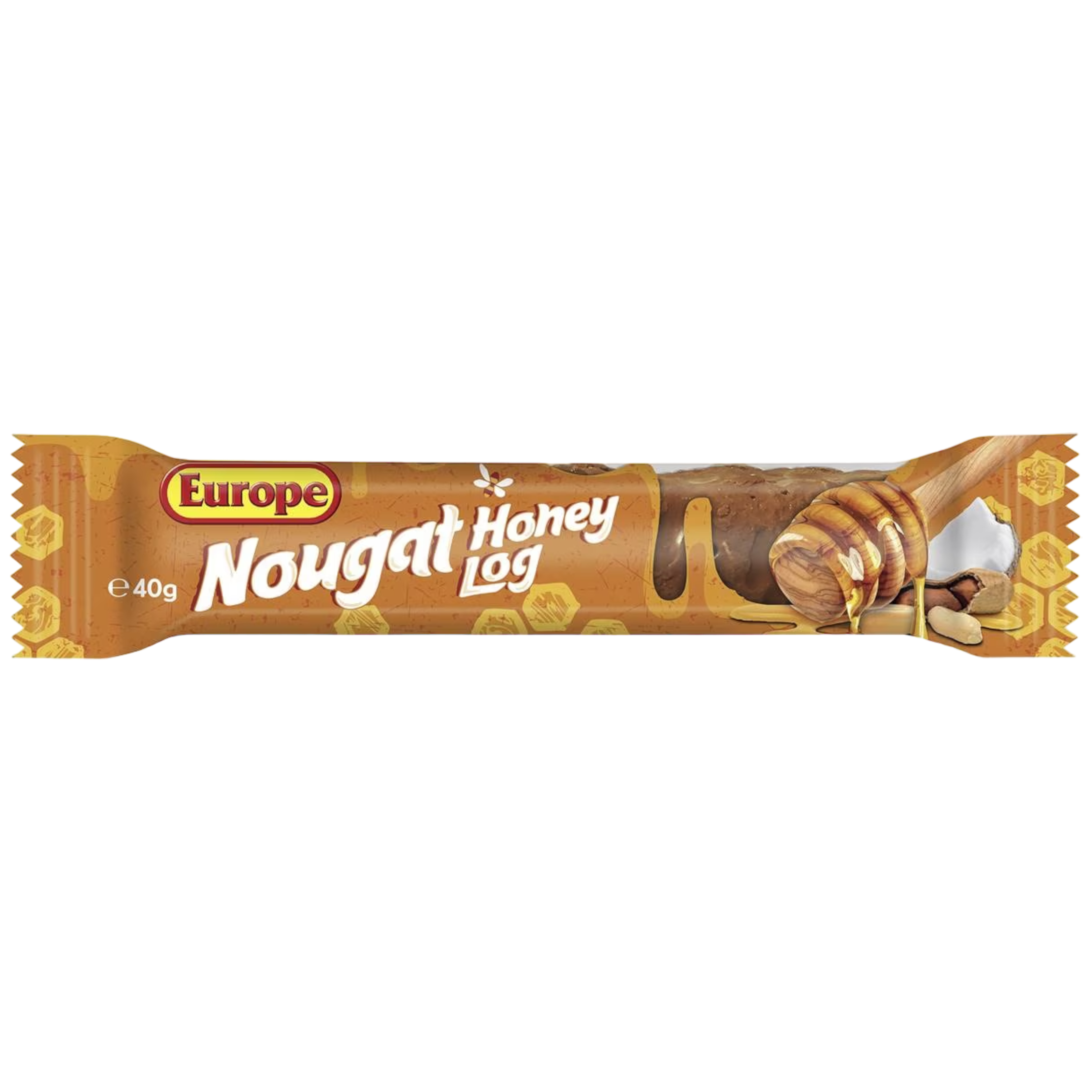 Europe Nougat Honey Log Chocolate Bar (Australia) - 1.4oz (40g)