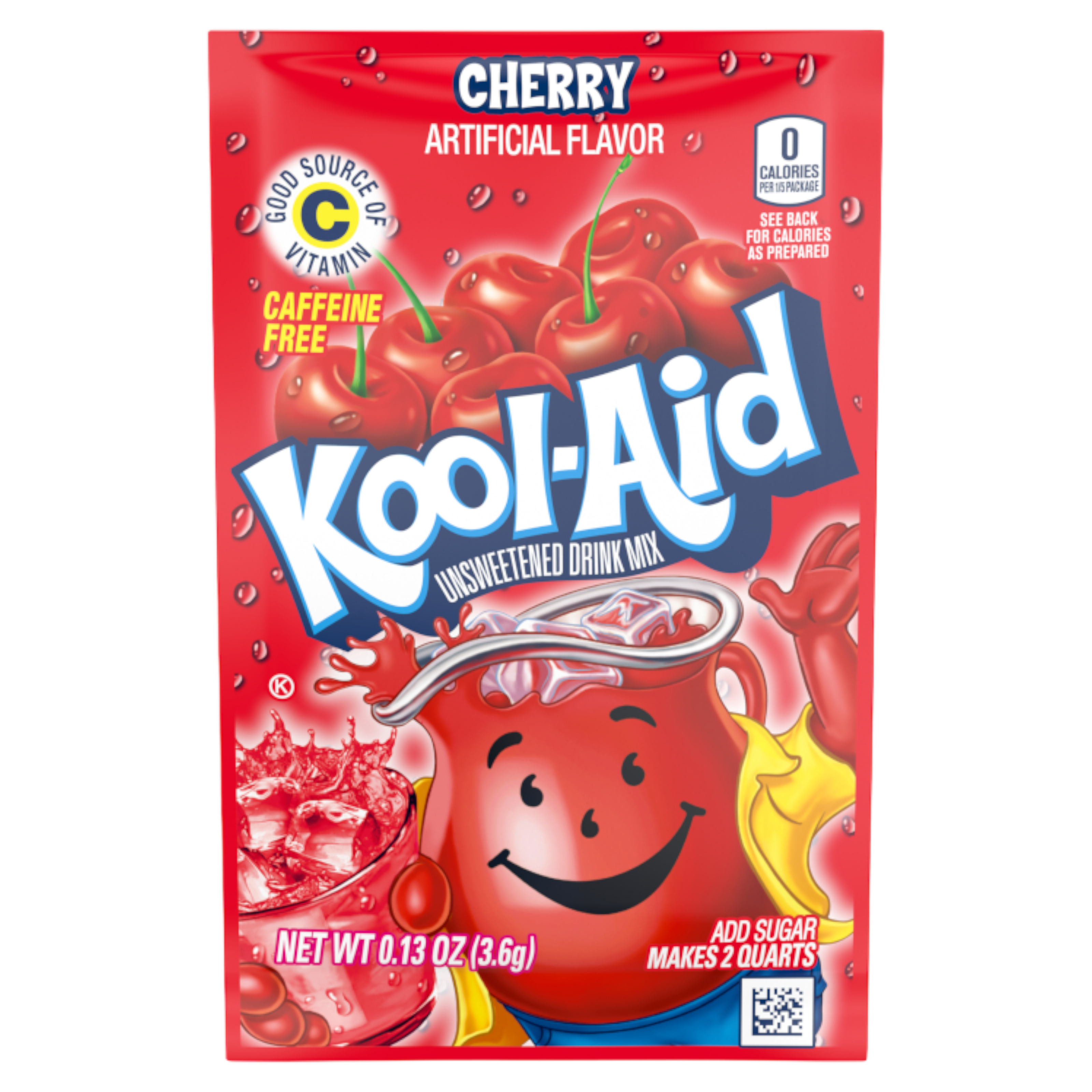 Kool Aid Cherry Unsweetened Drink Mix Sachet - 0.13oz (3.6g)