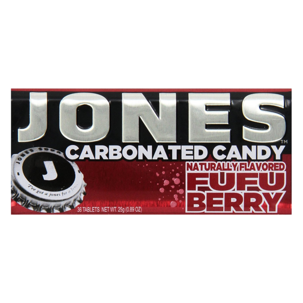 Jones Soda Carbonated Candy Fufu Berry - 0.89oz (28g)