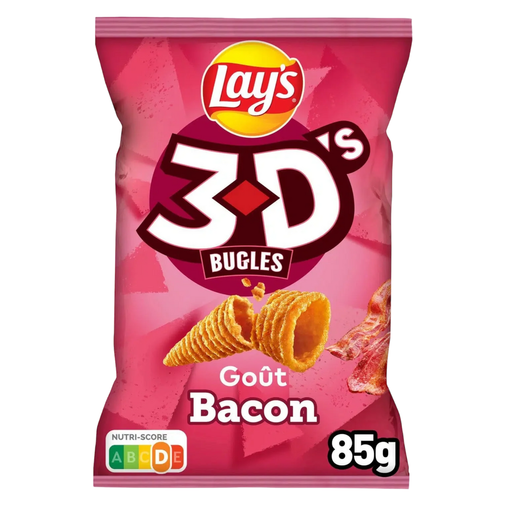 Lay's 3D Bugles Bacon (France)  - 3oz (85g)