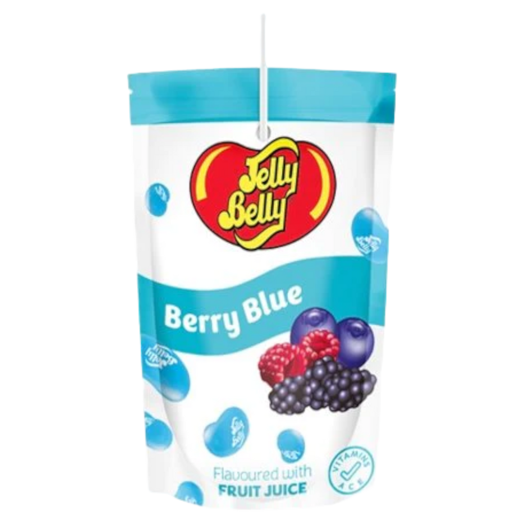 Jelly Belly Berry Blue Fruit Flavour Drink Pouch - 6.7fl.oz (200ml)
