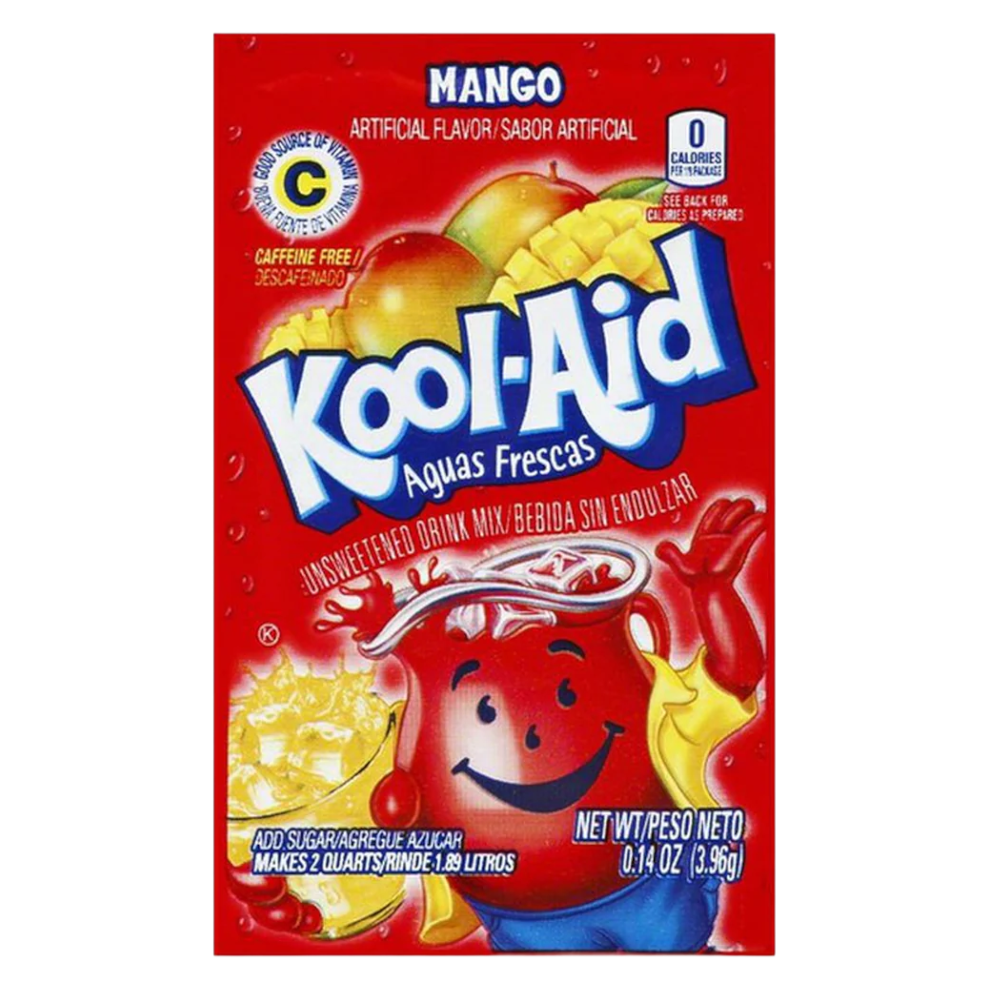 Kool Aid Mango Unsweetened Drink Mix Sachet - 0.14oz (3.9g)