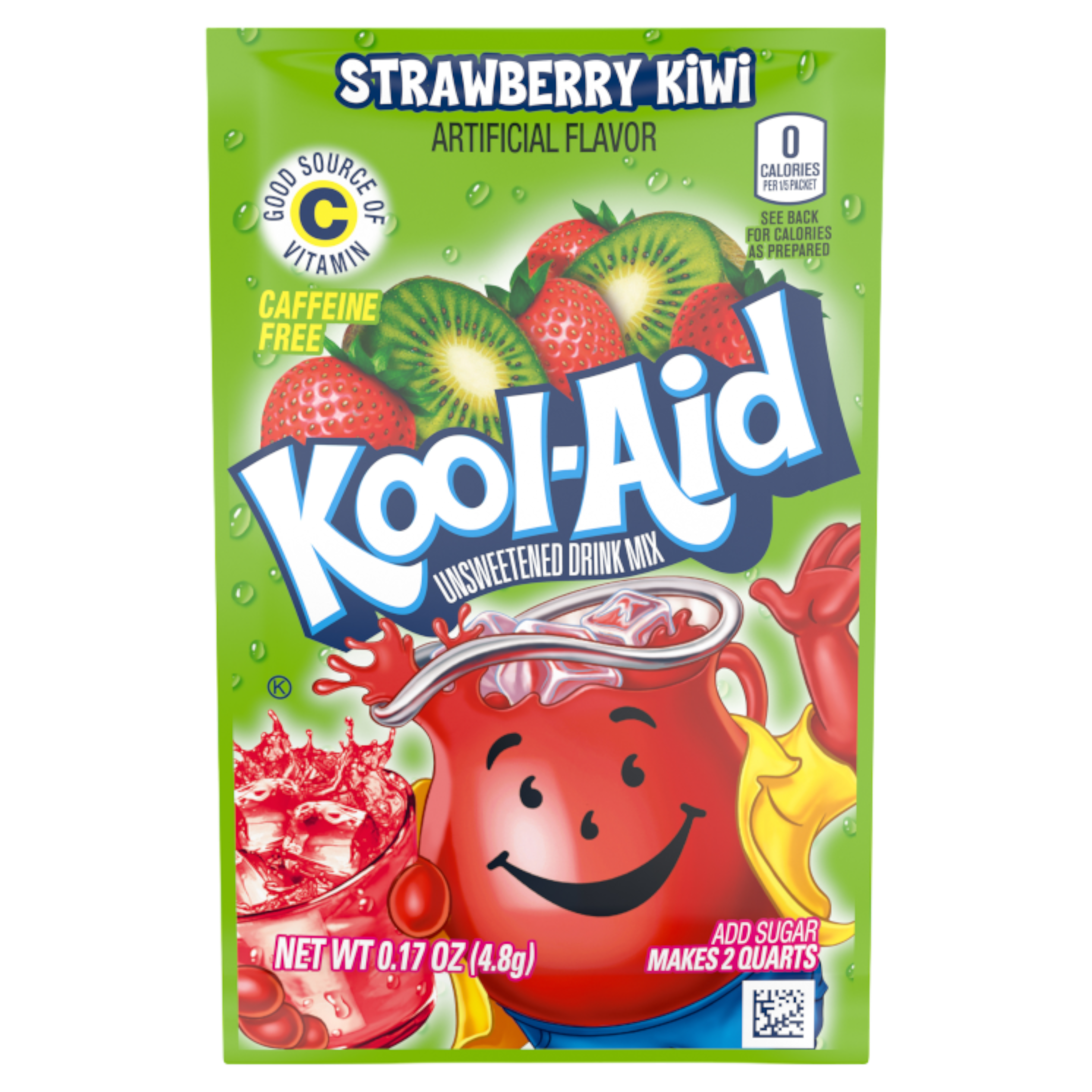 Kool Aid Strawberry Kiwi Unsweetened Drink Mix Sachet - 0.17oz (4.8g)