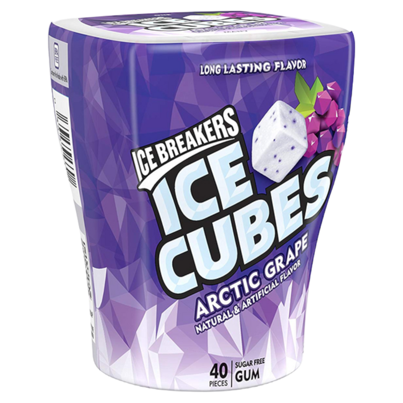 Ice Breakers Ice Cubes Arctic Grape Sugar Free Gum - 3.24oz (92g)