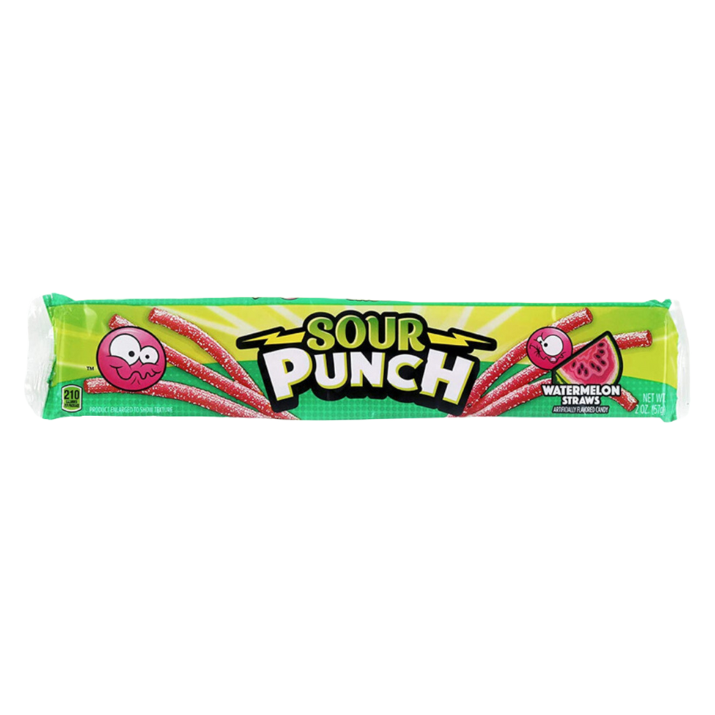 Sour Punch Watermelon Straws - 1.9oz (56g)