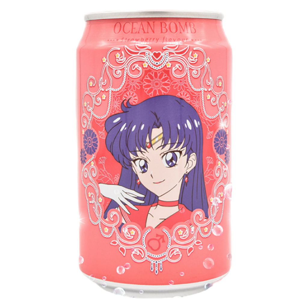 Ocean Bomb Sailor Moon - Strawberry Flavour Sparkling Water - 11fl.oz (330ml)