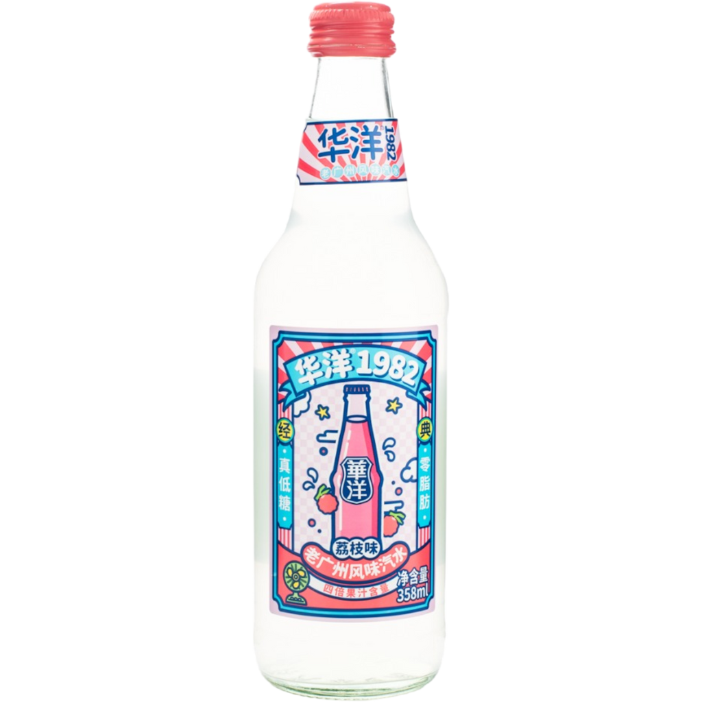 Hua Yang 1982 Sparkling Lychee Juice Soda (China) - 12.1fl.oz (358ml)