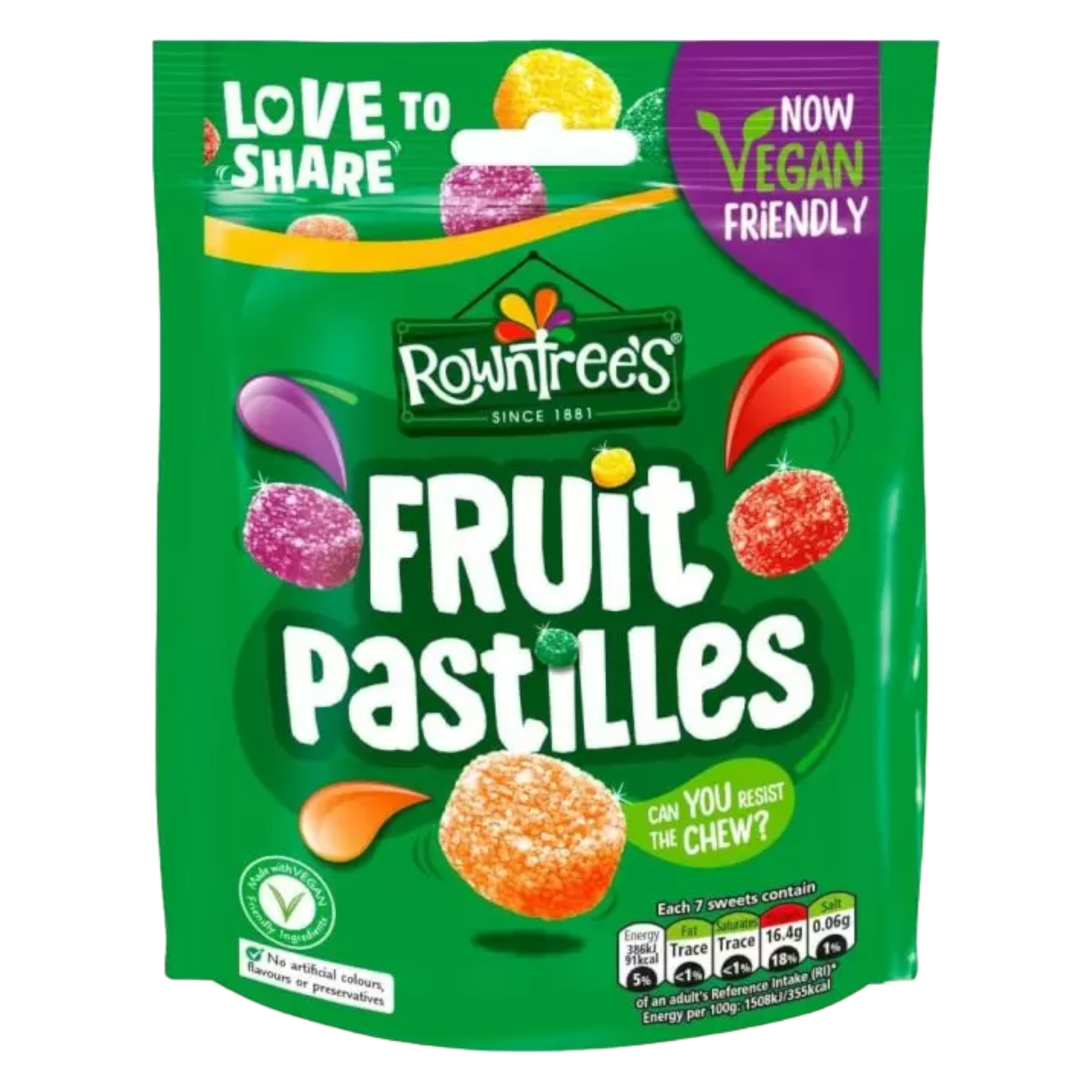 Rowntree's Fruit Pastilles (Vegan) - 5oz (143g)