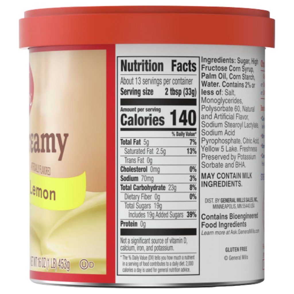 Betty Crocker Rich & Creamy Lemon Frosting - 16oz (453g)