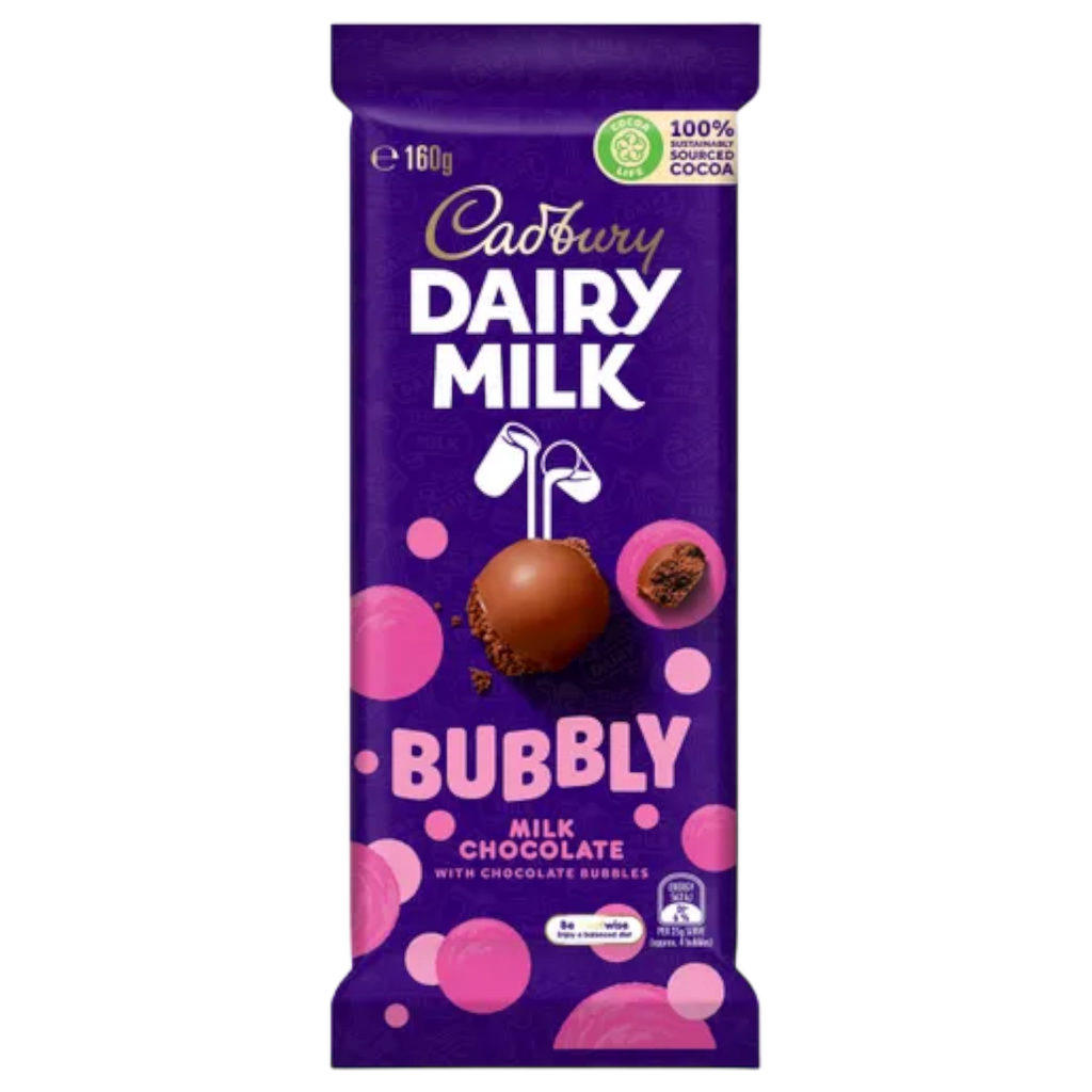 Cadbury Dairy Milk Bubbly Milk Chocolate (Australia) - 5.6oz (160g)