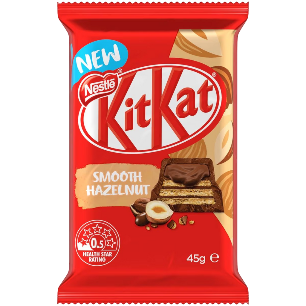 Kit Kat Smooth Hazelnut 4 Finger Bar (Australia) - 1.59oz (45g) BB MAY 24