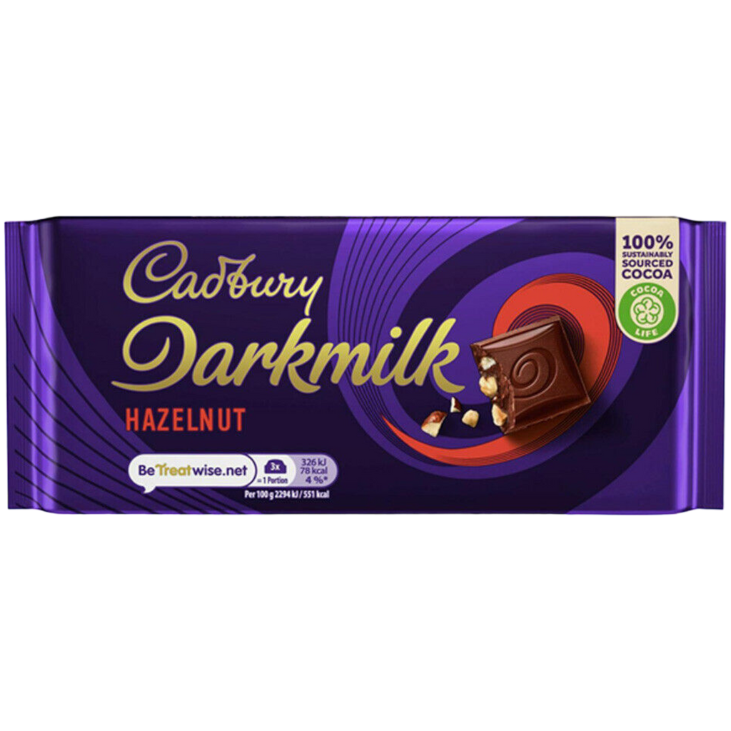 Cadbury Darkmilk Hazelnut Milk Chocolate - 3oz (85g)