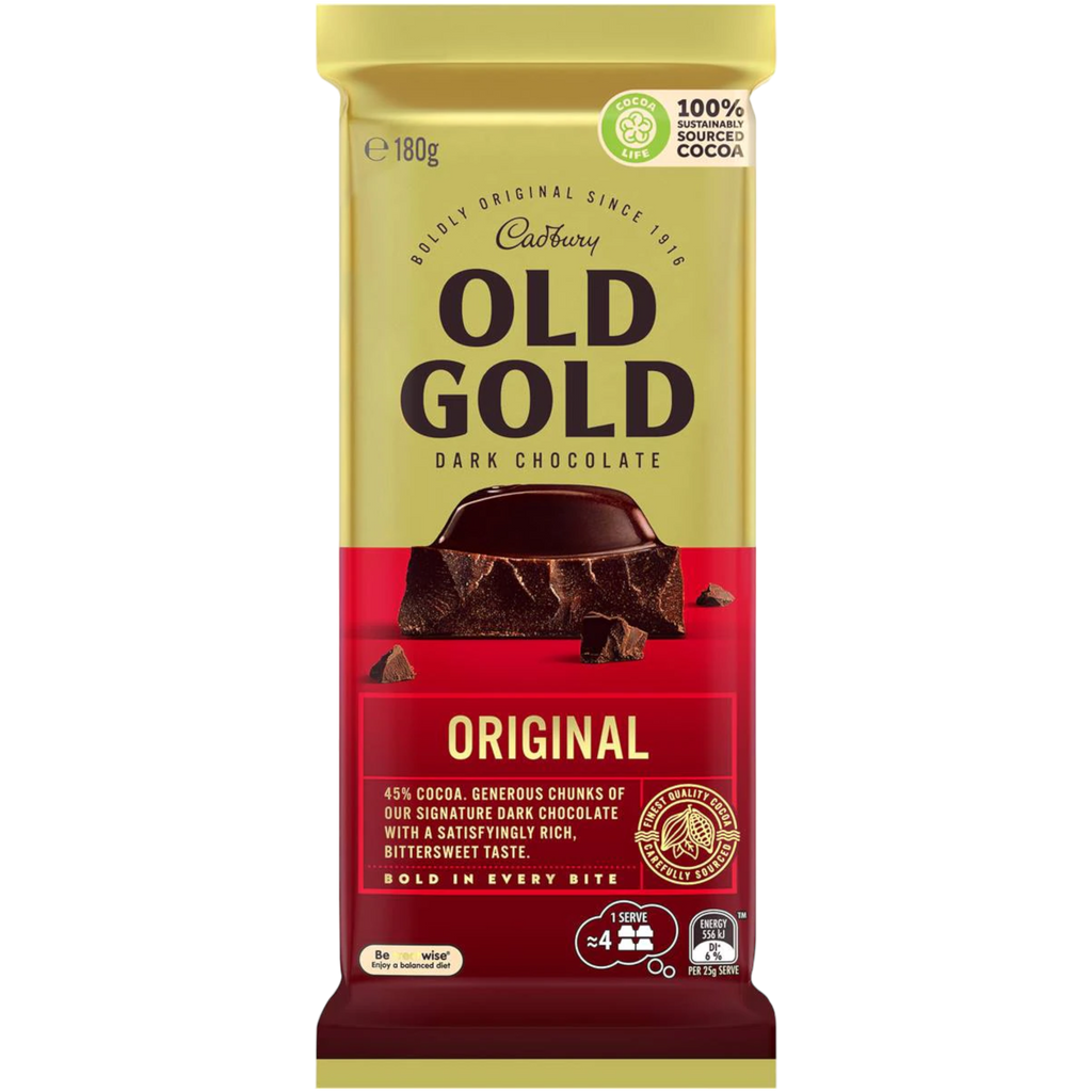 Cadbury Old Gold Original Chocolate Bar (Australia) - 6.34oz (180g)