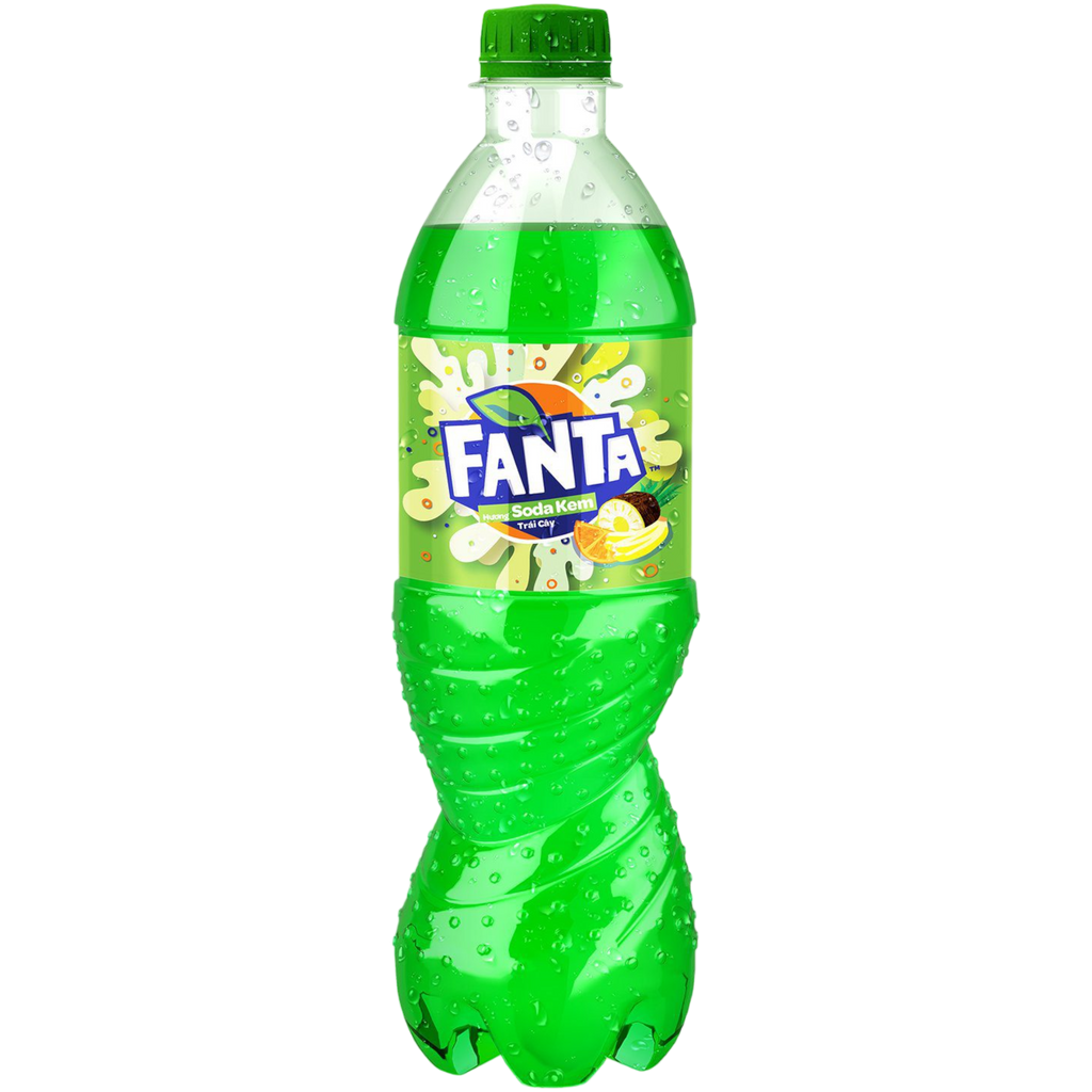 Fanta Soda Kem (Green Cream Soda) Bottle (Vietnam) - 20.3fl oz (600ml)