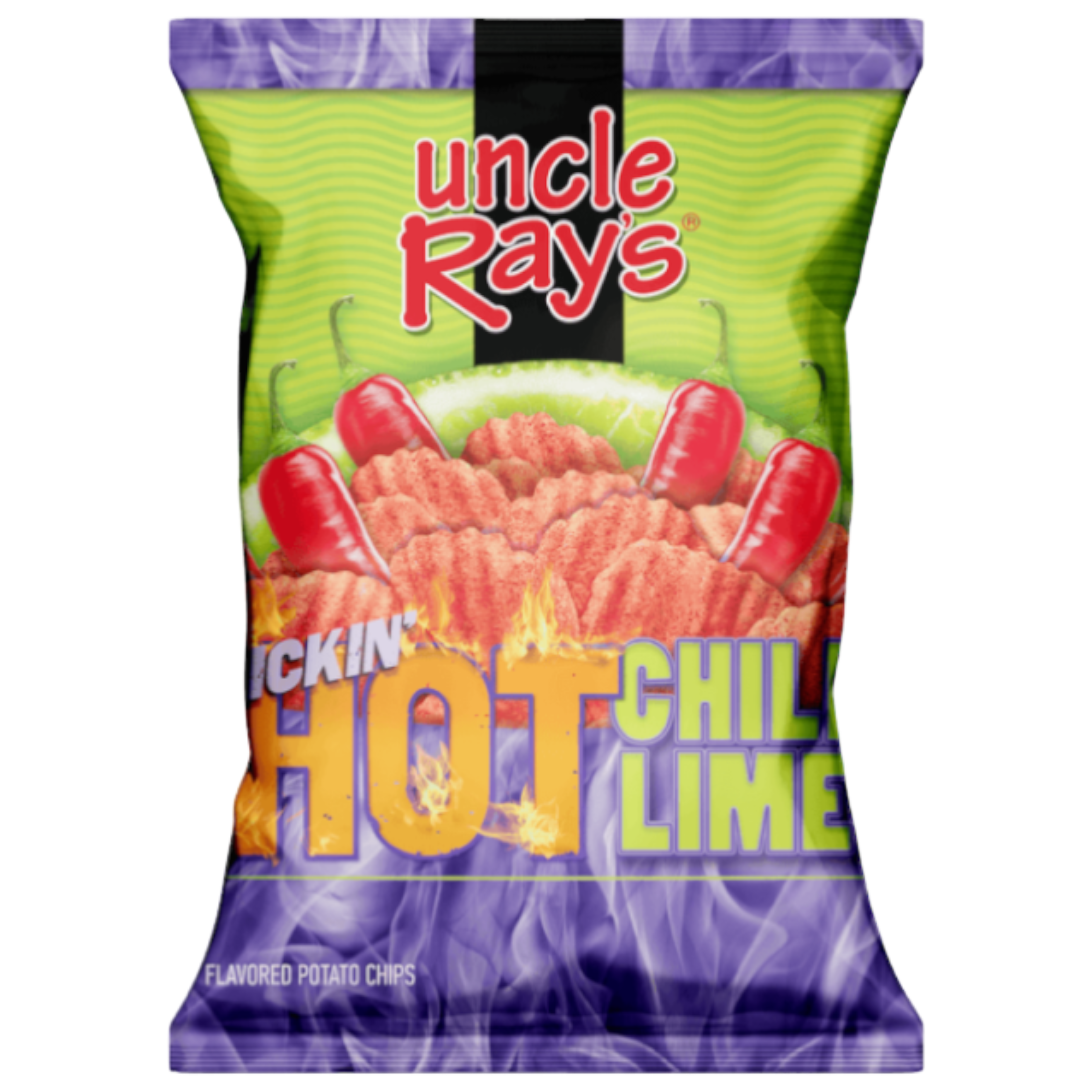 Uncle Ray's Kickin' Hot Chilli & Lime Flavour Potato Chips - 2.9oz (85g)