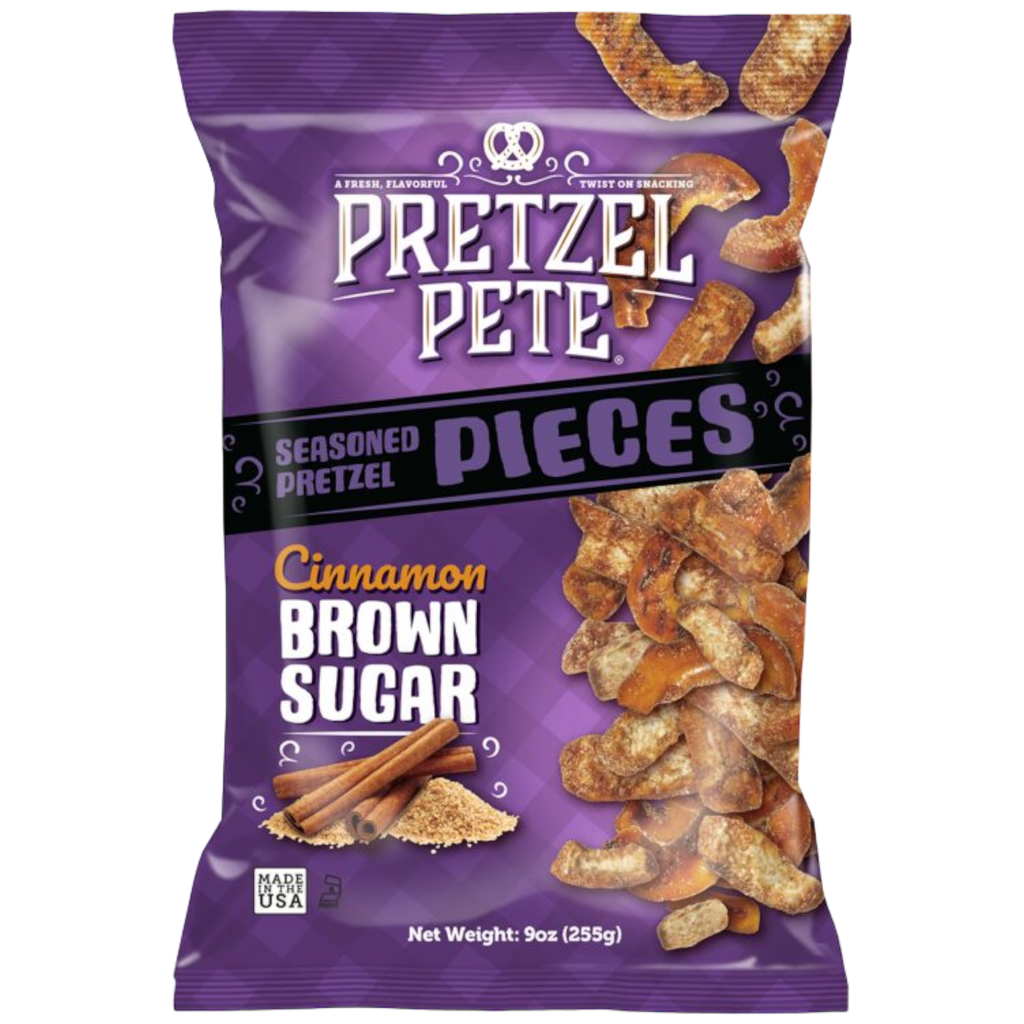 Pretzel Pete Cinnamon Brown Sugar Seasoned Pretzel Pieces - 5.6oz (160g)