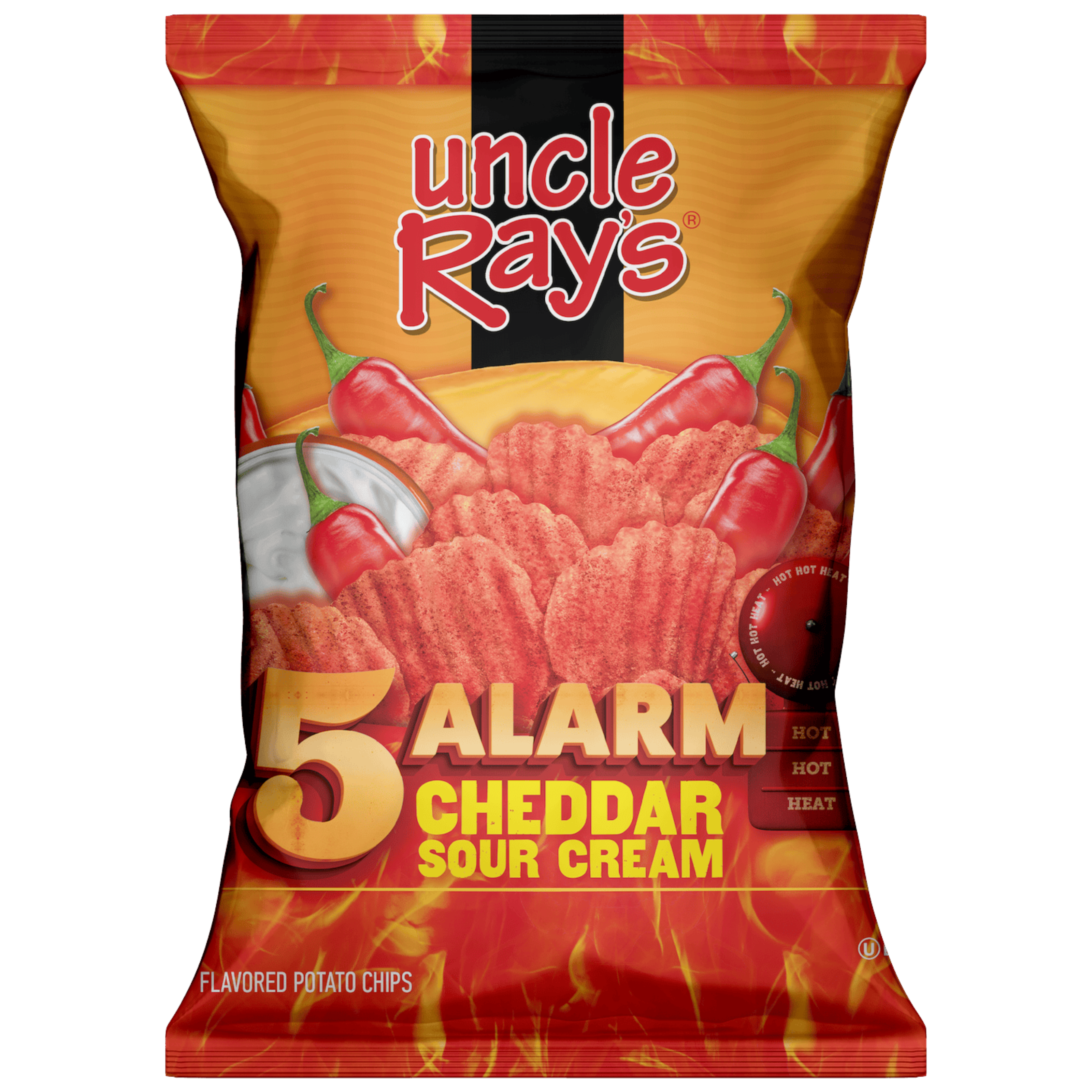 Uncle Ray's 5 Alarm Cheddar & Sour Cream Flavour Potato Chips - 2.9oz (85g)