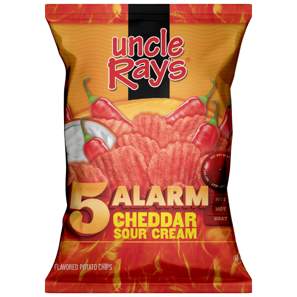 Uncle Ray's 5 Alarm Cheddar & Sour Cream Flavour Potato Chips - 2.9oz (85g)