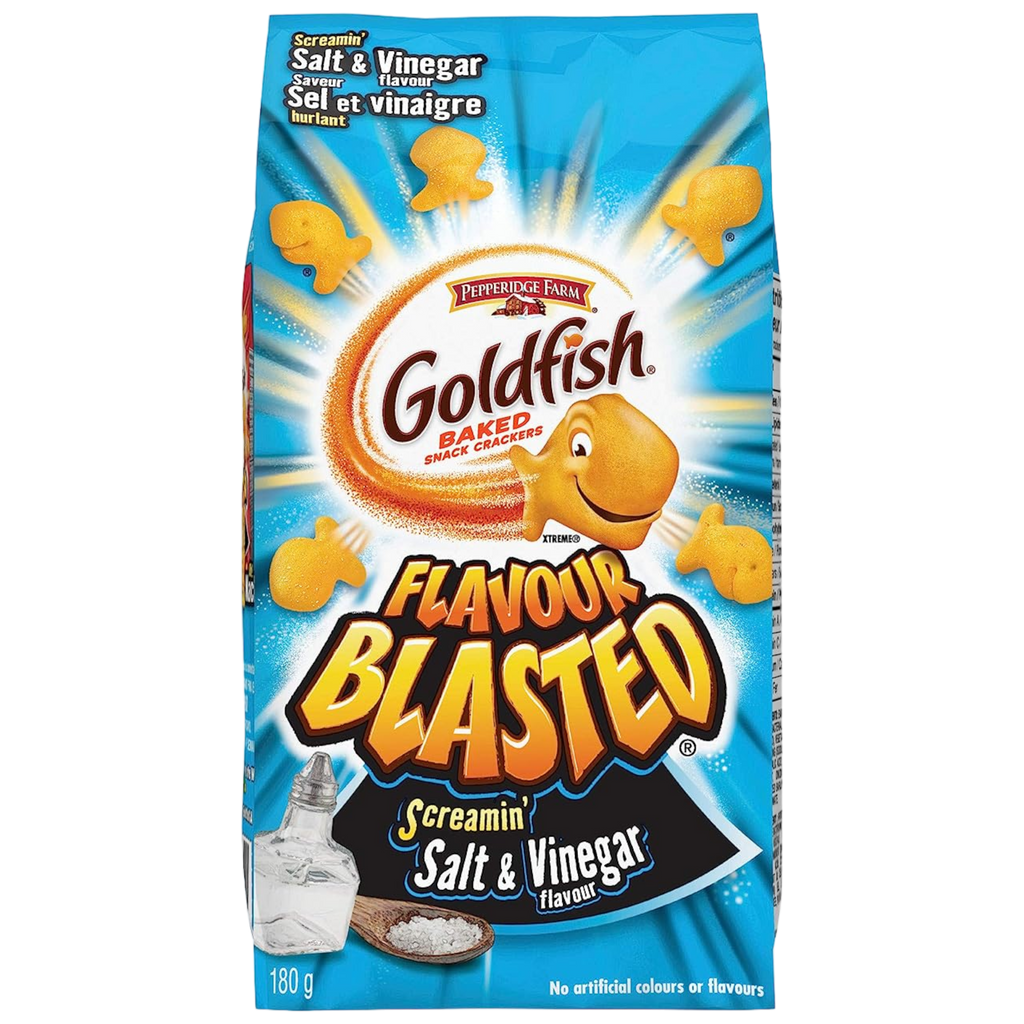 Pepperidge Farm Goldfish Flavour Blasted Screamin Salt and Vinegar (Canada) - 6.3oz (180g)