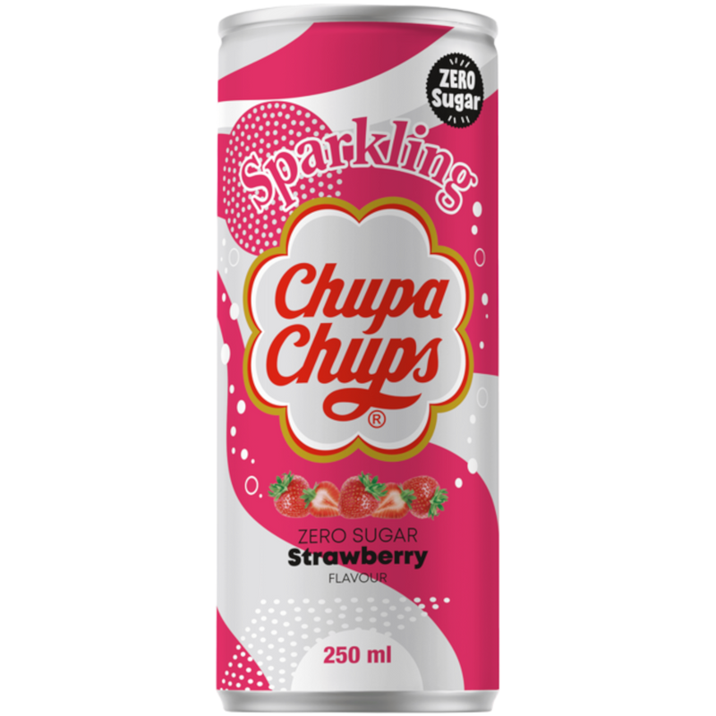 Chupa Chups Sparkling Zero Sugar Strawberry - 8.45fl.oz (250ml)