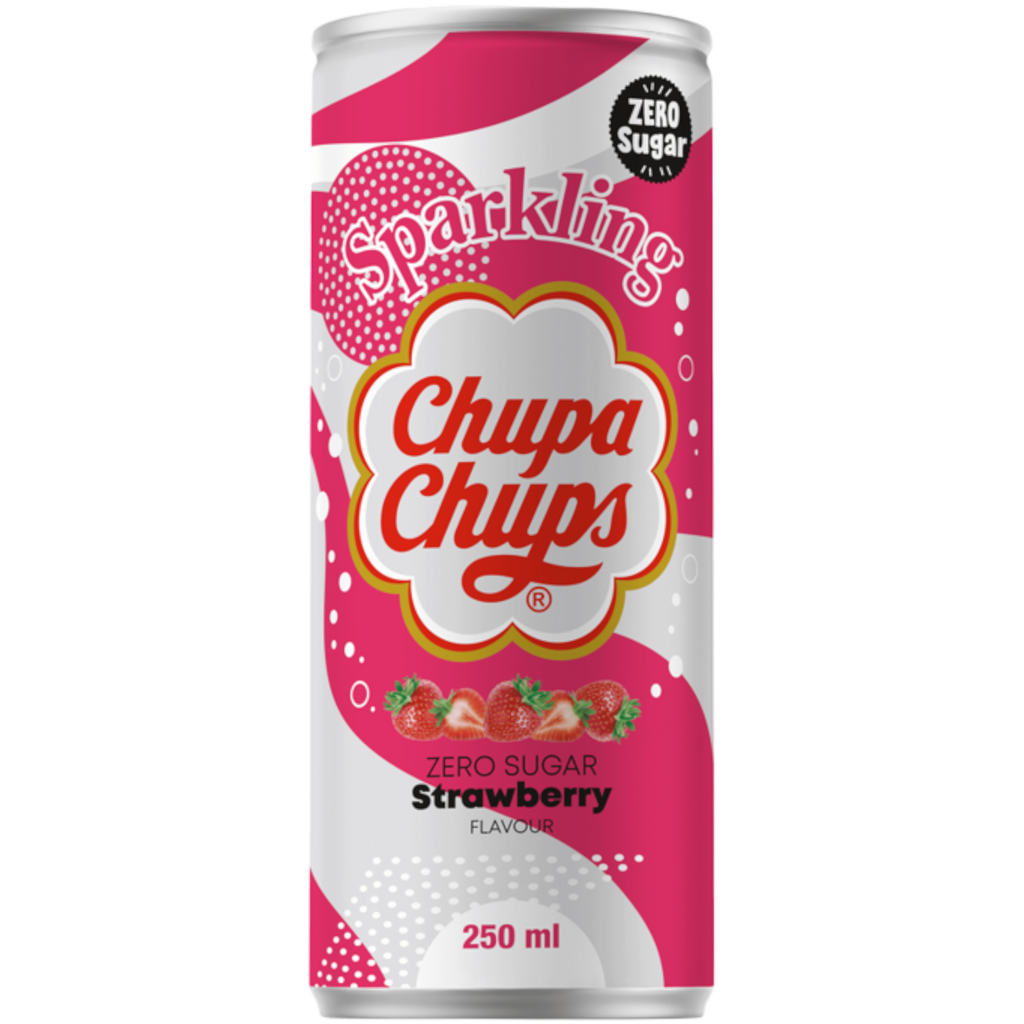 Chupa Chups Sparkling Zero Sugar Strawberry - 8.45fl.oz (250ml)