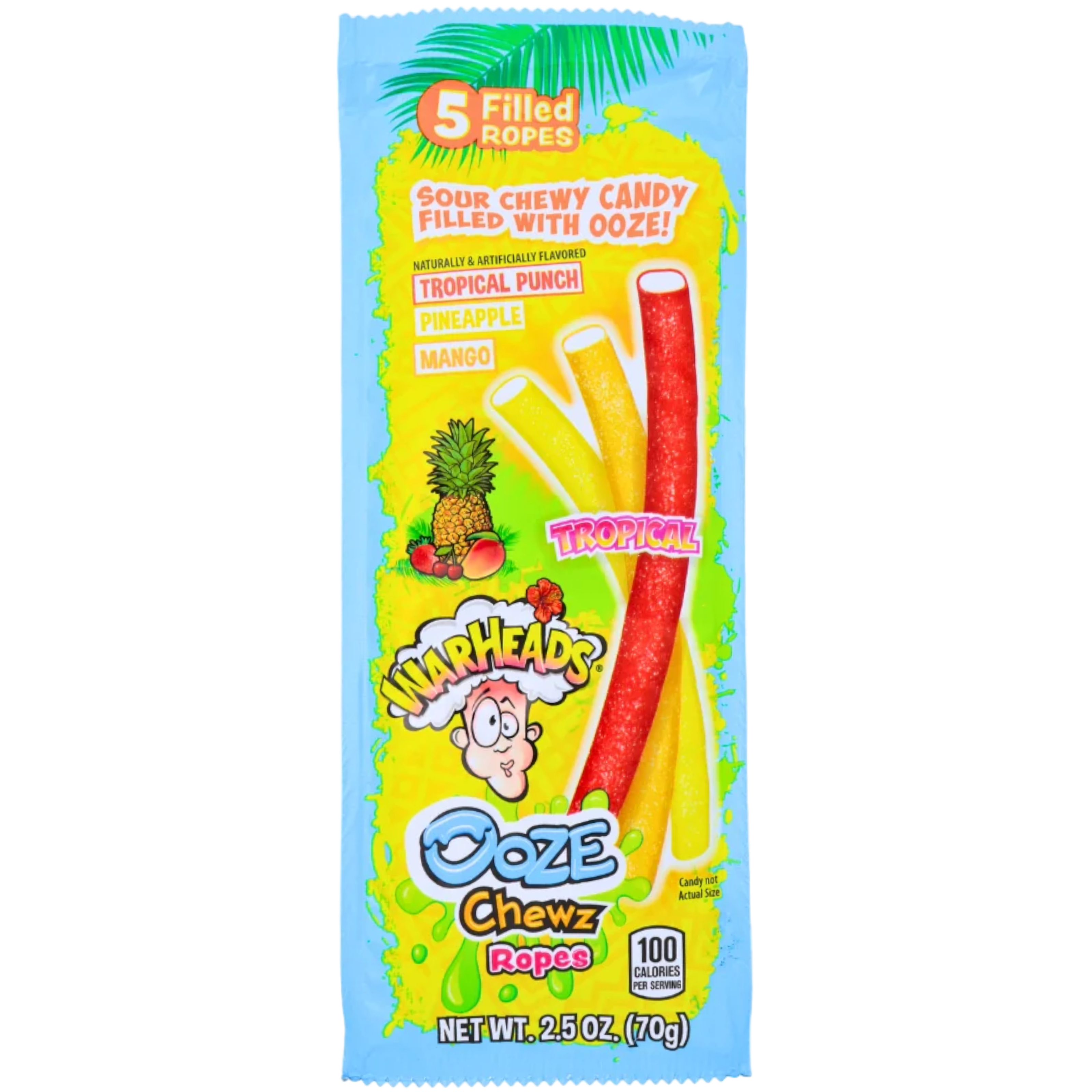 Warheads Tropical Ooze Chewz Ropes - 2.5oz (70g)