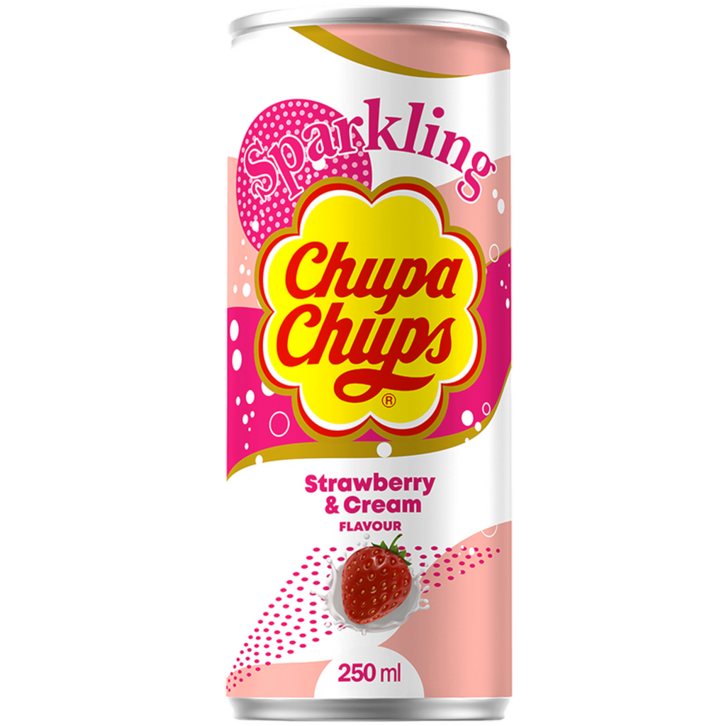 Chupa Chups Sparkling Strawberry & Cream Soda - 8.45fl.oz (250ml)