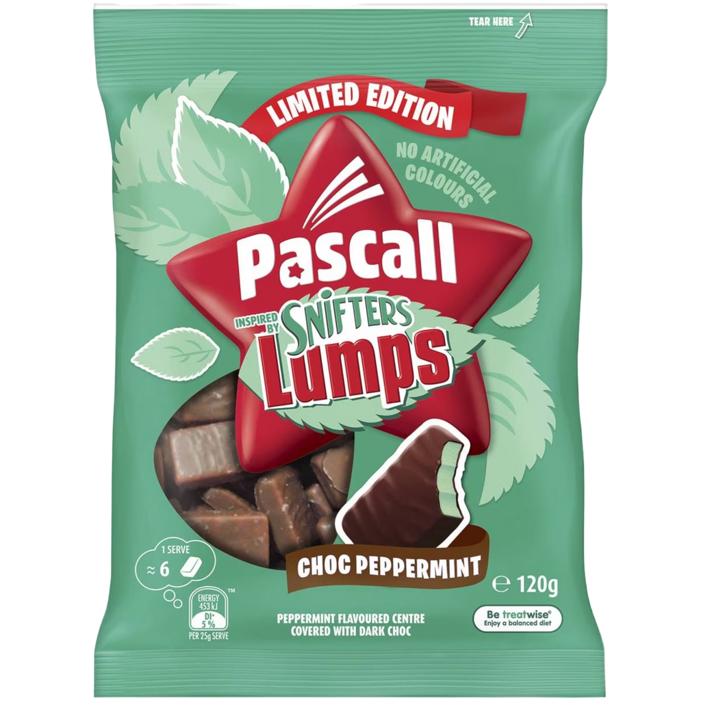 Pascall Snifters Lumps Choc Peppermint Limited Edition (New Zealand) - 4.2oz (120g)