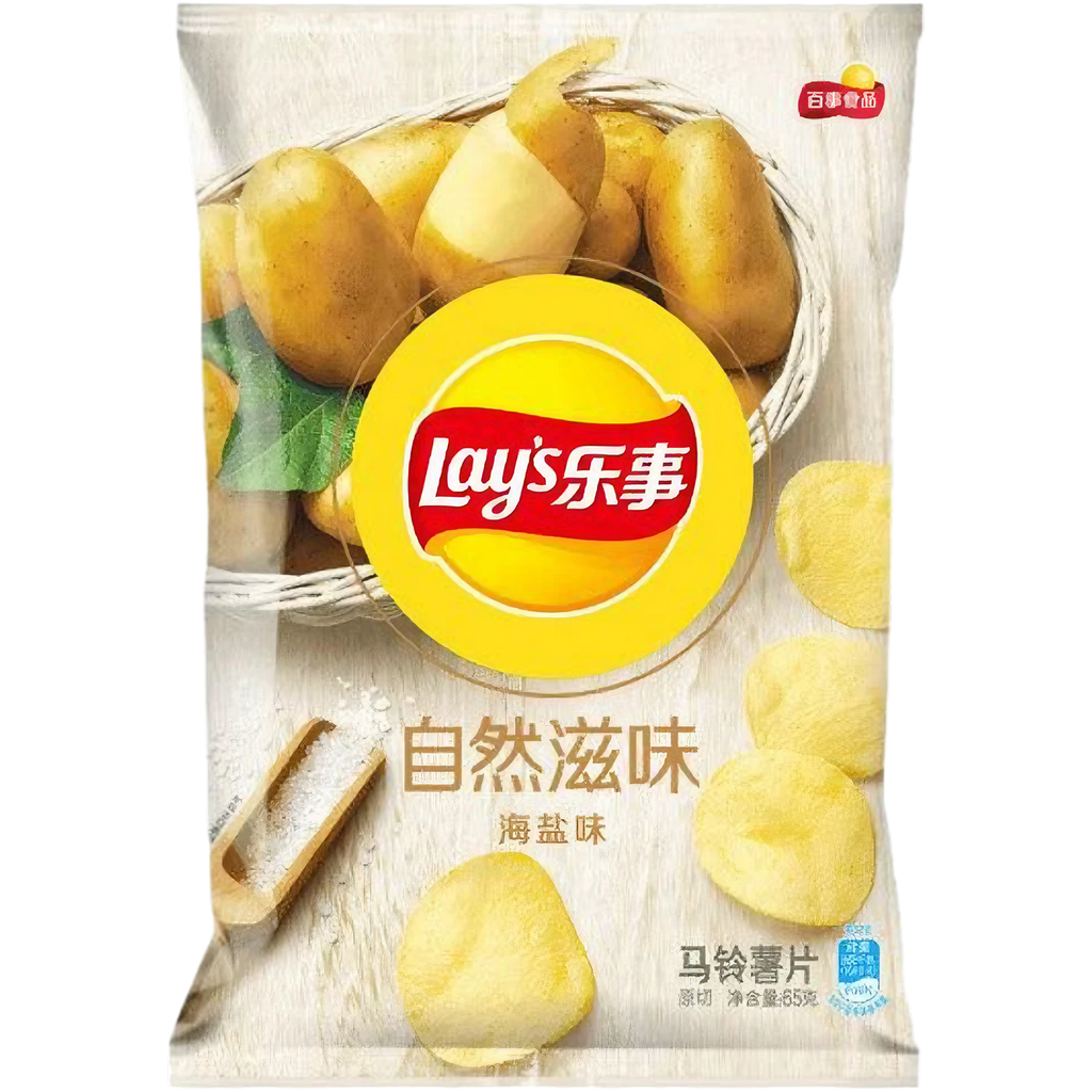 Lay's Oriental Premium Sea Salt Potato Chips (China) - 2.3oz (65g)