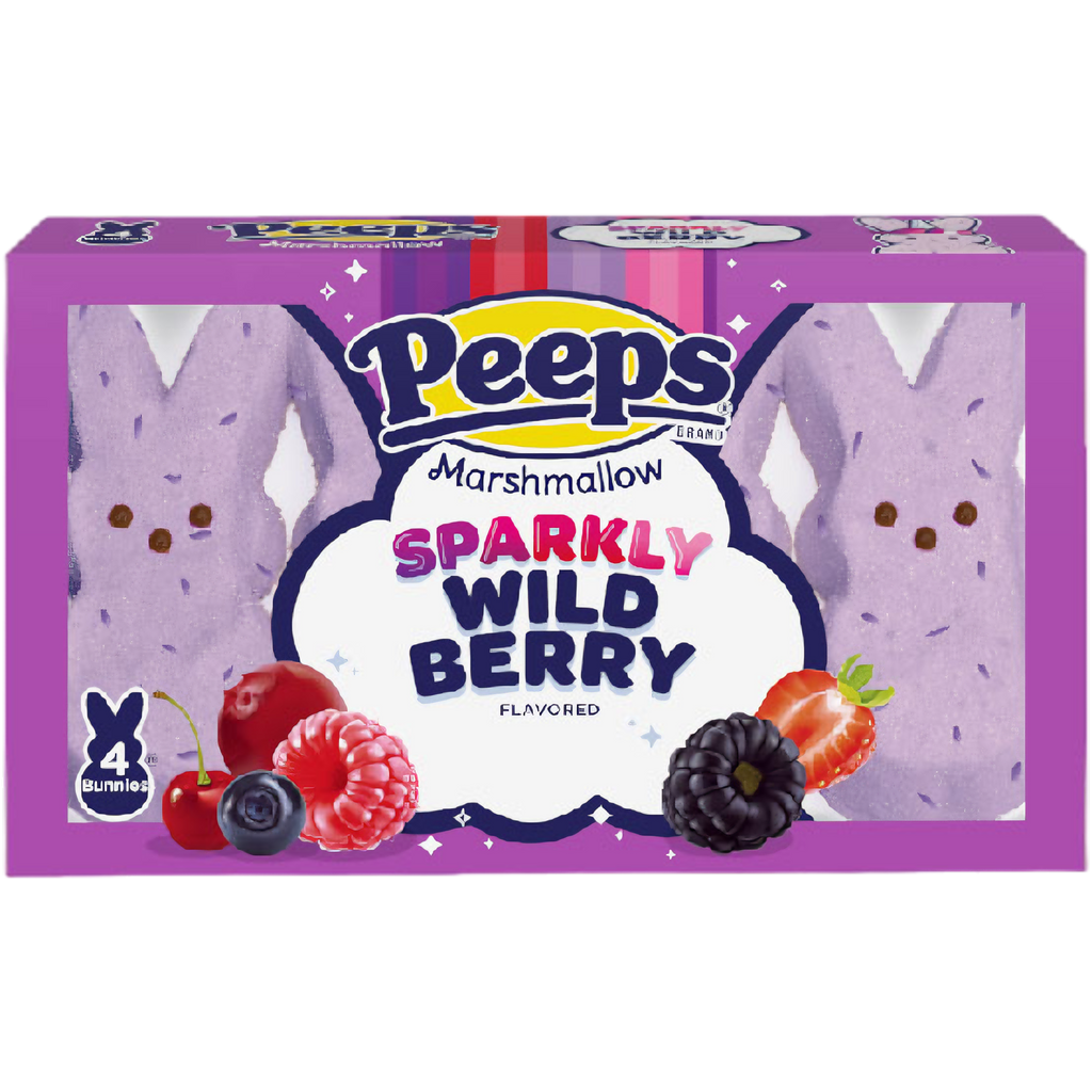 Peeps Sparkly Wild Berry Marshmallow Bunnies 4 Pack (Easter Limited Edition) - 1.5oz (42g)