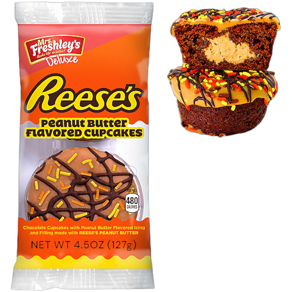 Mrs Freshley's Deluxe Reese's Peanut Butter Cupcake Twin Pack - 4.5oz (127g)