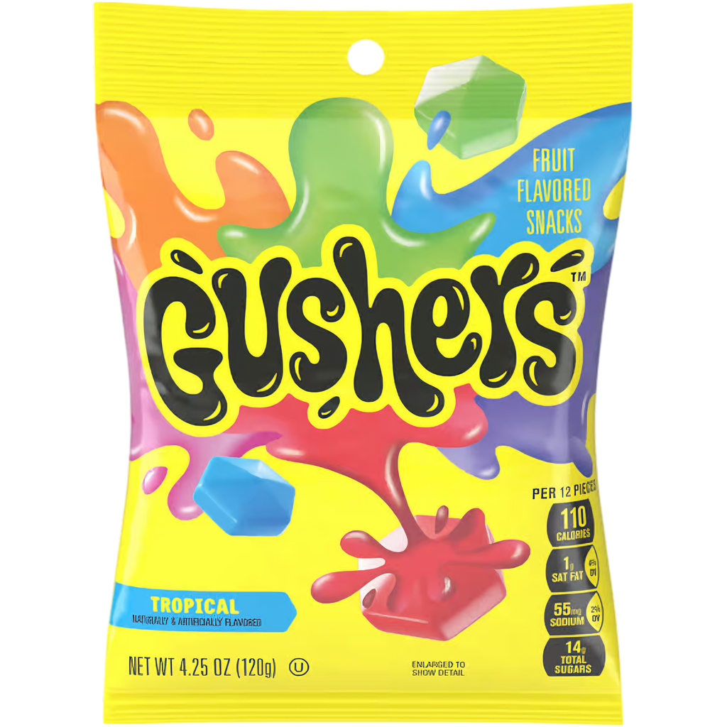 Fruit Gushers Tropical Flavours Peg Bag - 4.25oz (120g)